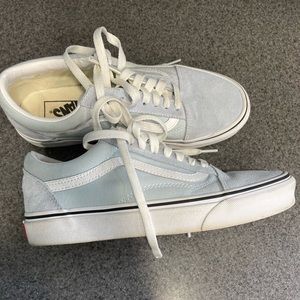 Baby Blue lace up Vans